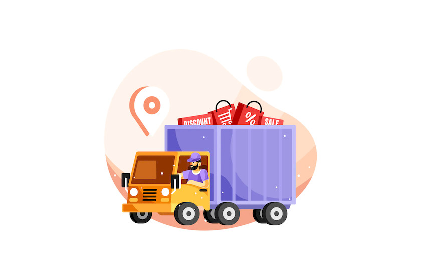 Delivery Service Truck Vector Illustration.jpg