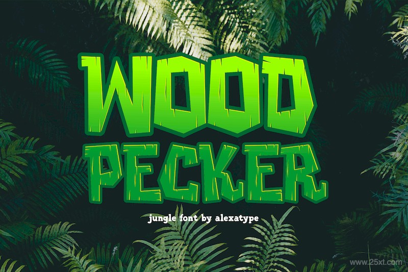 Woodpecker - Unique Jungle Font-2.jpg