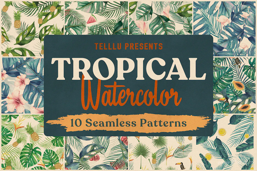 Tropical Watercolor Seamless Patterns.jpg