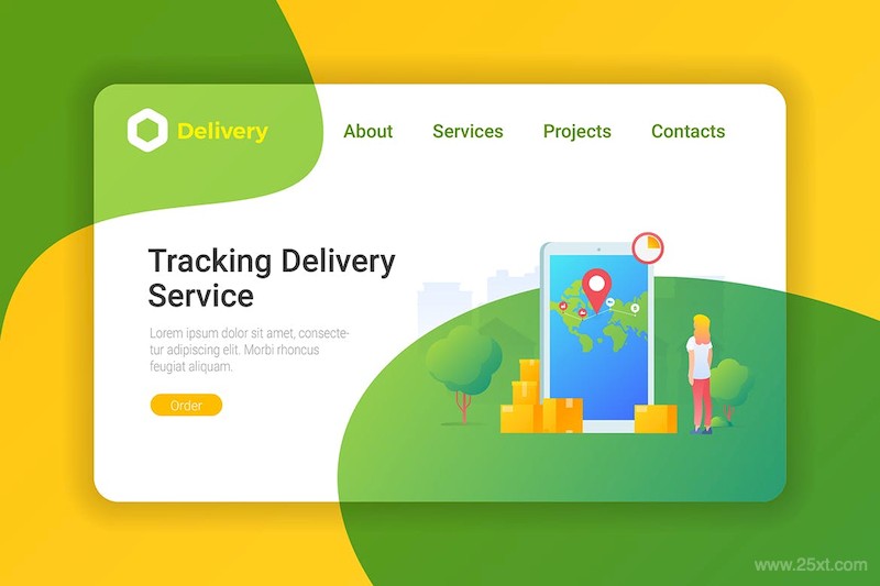 Delivery Flat style Landing Page-4.jpg