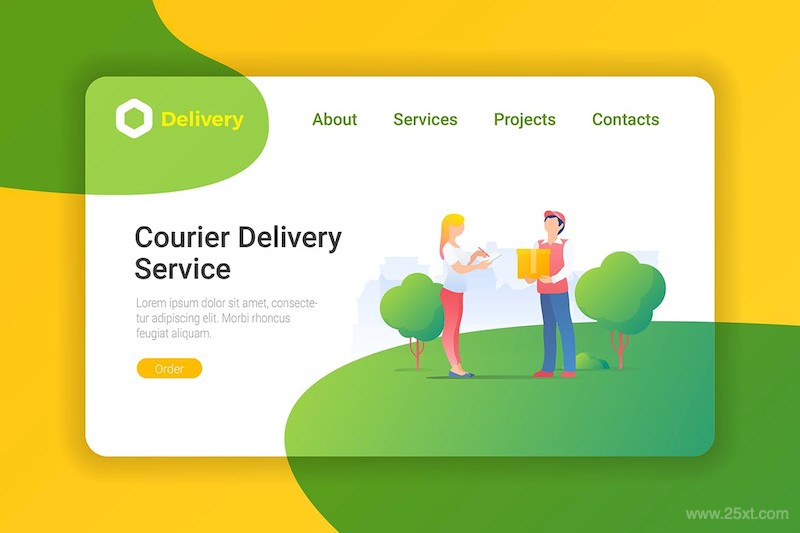 Delivery Flat style Landing Page-7.jpg