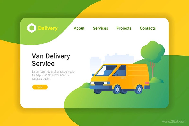 Delivery Flat style Landing Page-5.jpg