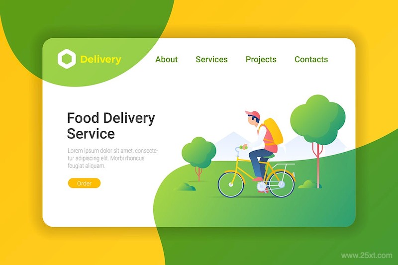 Delivery Flat style Landing Page-8.jpg