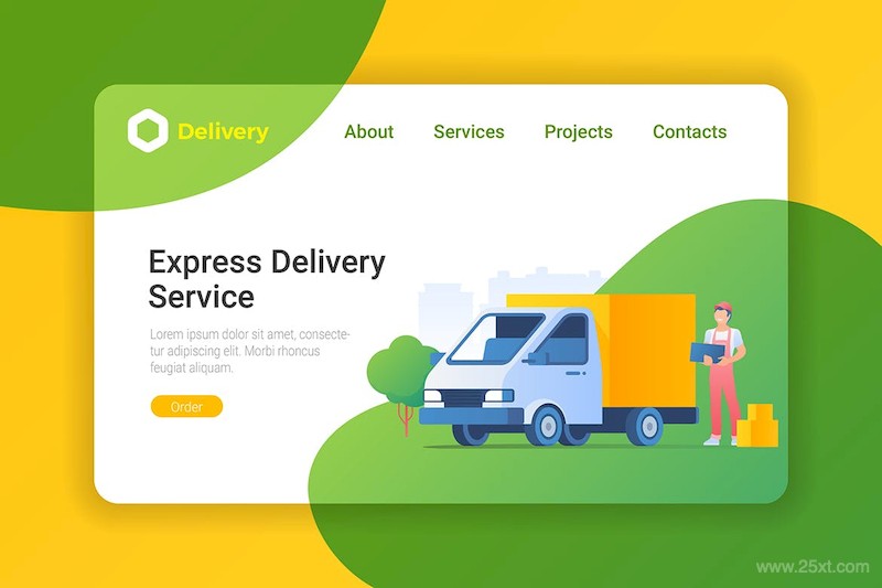 Delivery Flat style Landing Page-6.jpg