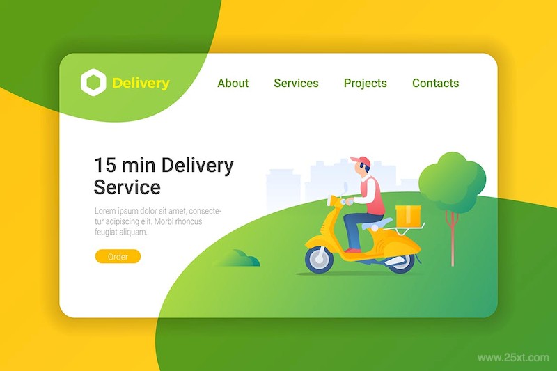 Delivery Flat style Landing Page-1.jpg