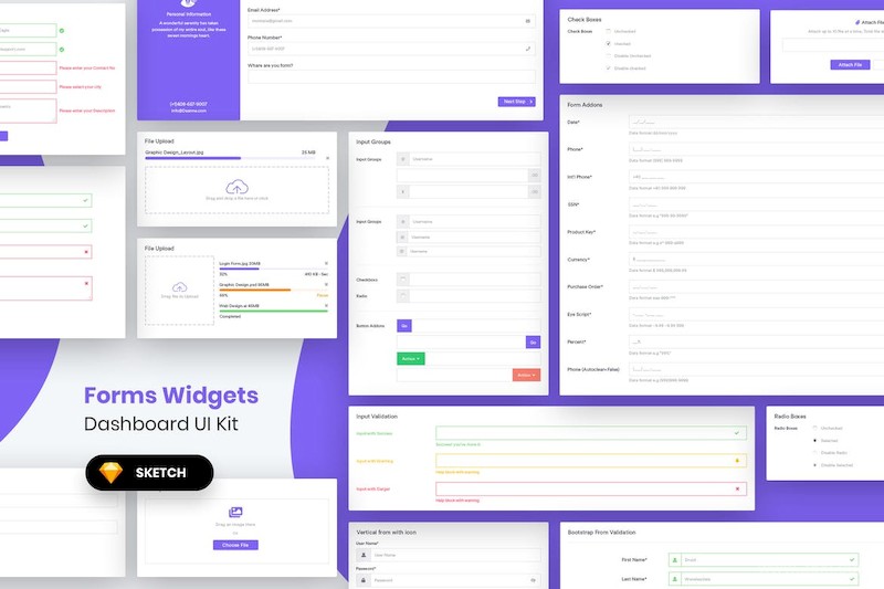 Forms Widgets Dashboard UI Kit (SKETCH)-7.jpg