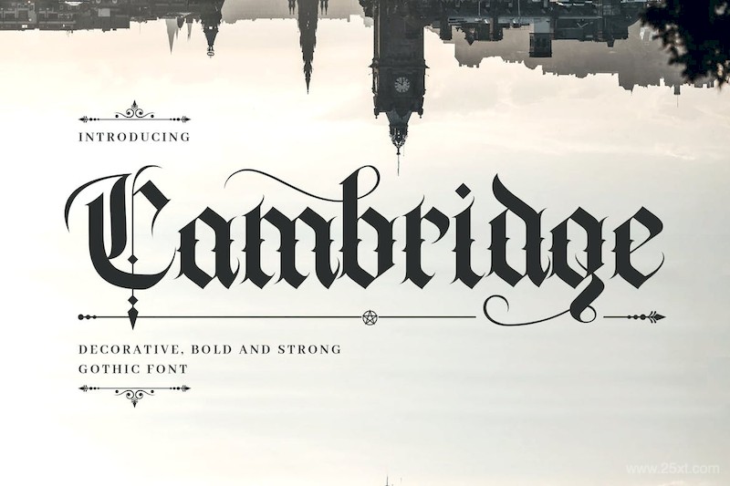 Cambridge - Bold Decorative Gothic Font-4.jpg