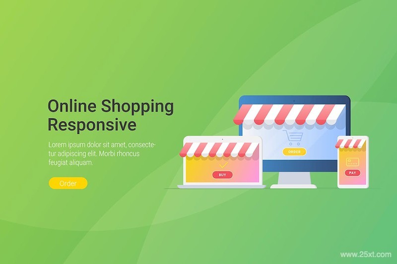 Mobile Shopping Online Vector Design Templates-9.jpg