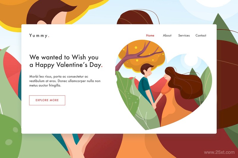 Love Story web template for Landing Page-4.jpg