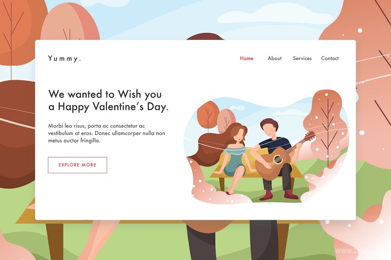Love Story web template for Landing Page-2.jpg