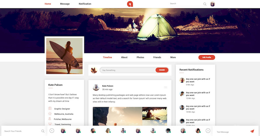 Adda - Social Network HTML Template 3.jpg