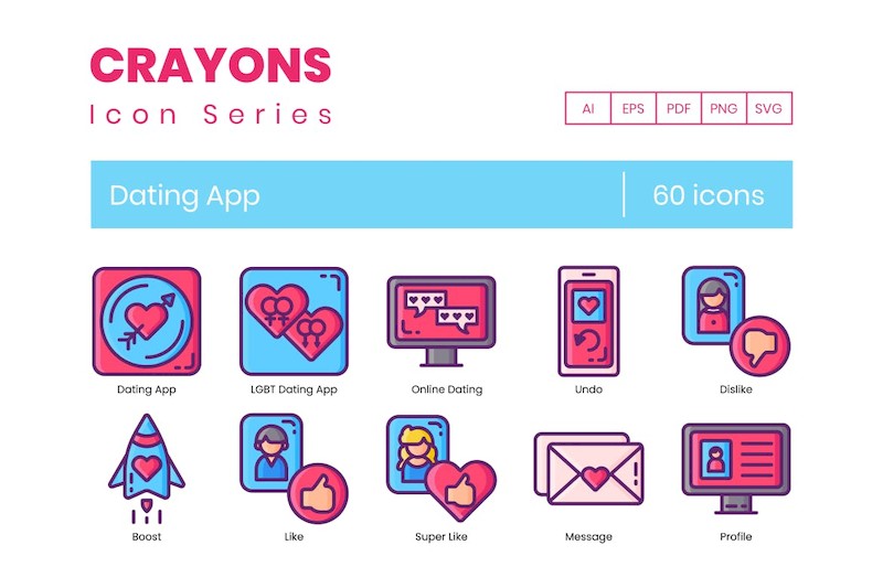 60 Dating App Icons - Crayon Series-2.jpg