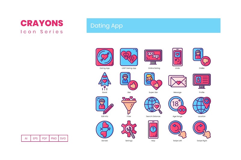 60 Dating App Icons - Crayon Series-1.jpg