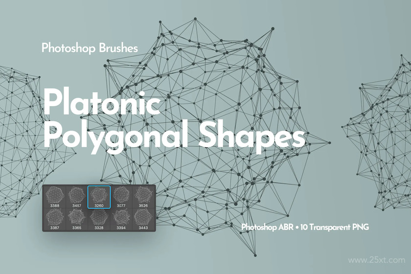 Platonic Polygonal Shapes Photoshop Brushes 1.jpg