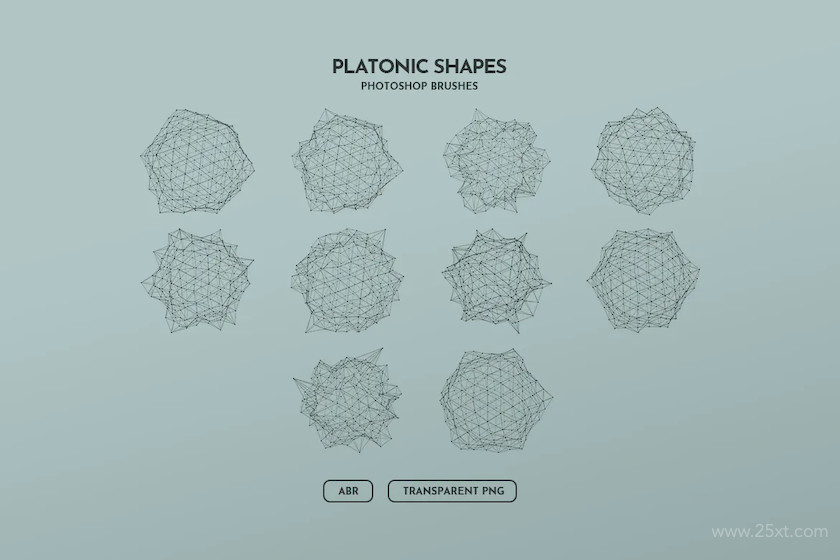 Platonic Polygonal Shapes Photoshop Brushes 5.jpg
