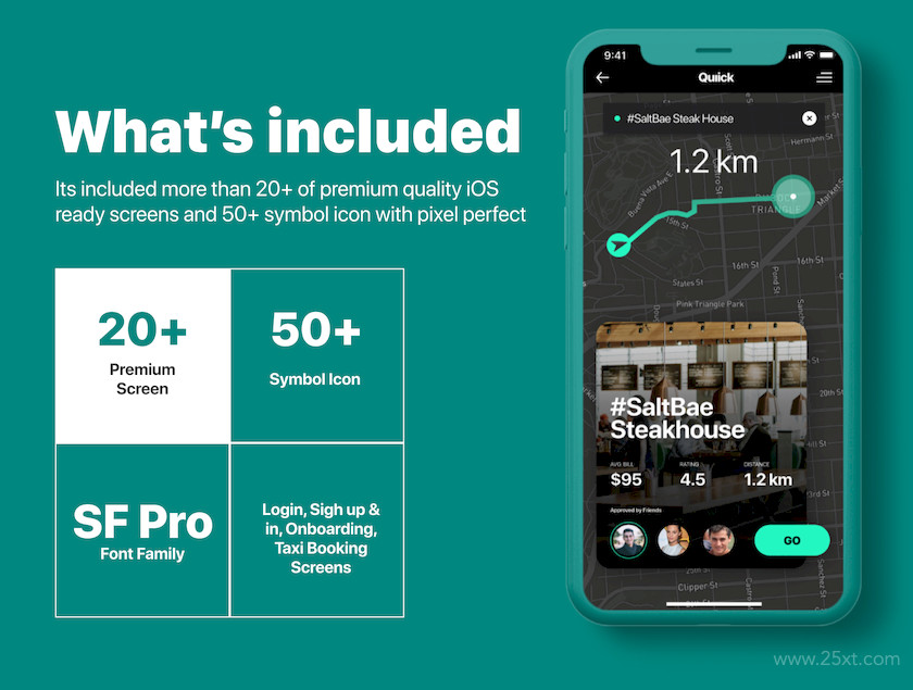 Cyber Taxi Driver iOS Mobile App UI Kit 2.jpg