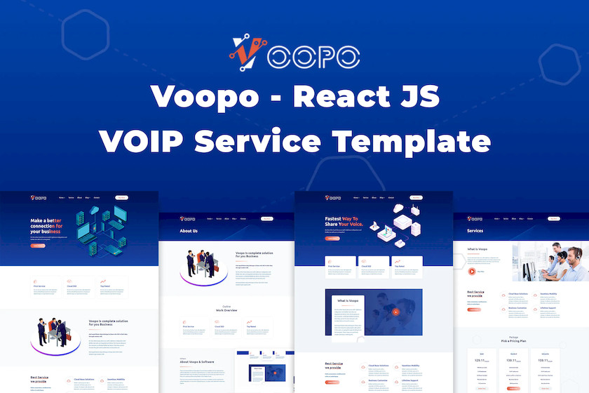 Voopo - React JS VOIP Service Template 1.jpg