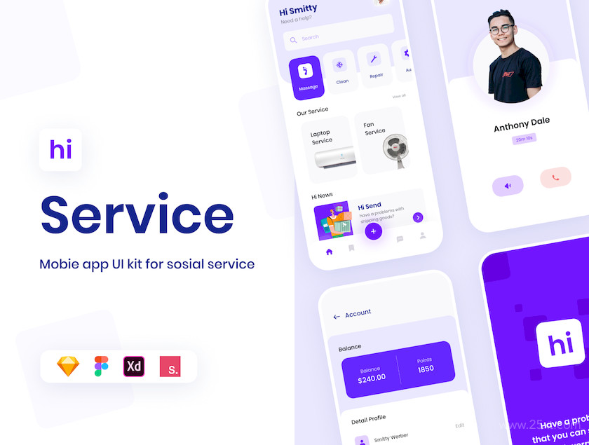 Hi - Social Service App UI KIT 1.jpg