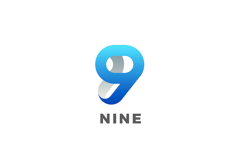 Number Logo design ribbon style 7.jpg