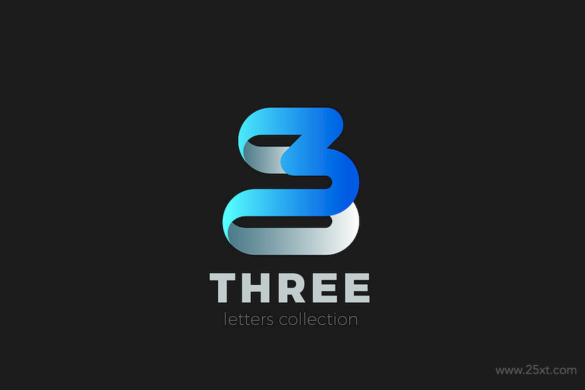 Number Logo design ribbon style 4.jpg