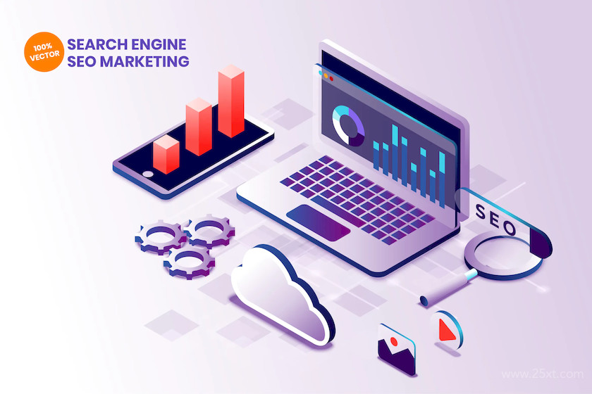 Isometric Search Engine SEO Marketing Vector.jpg