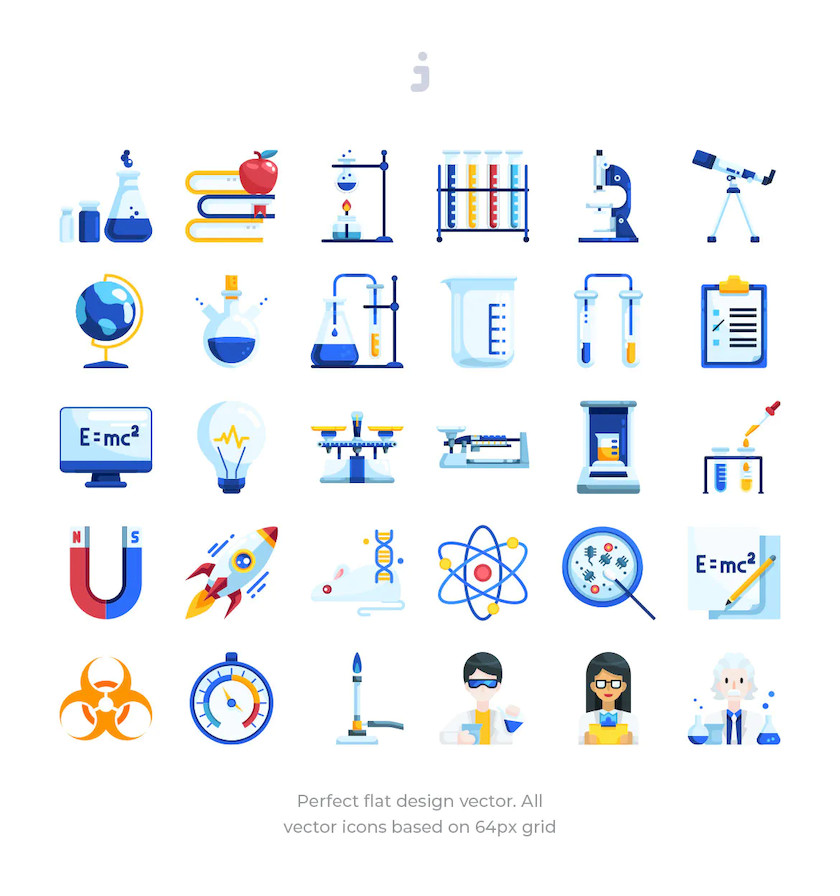 30 Science Icons - Flat 1.jpg