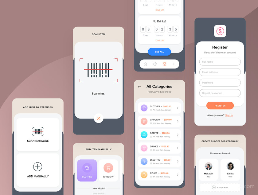 Expense Tracker - Financial iOS App UI KIT 5.jpg