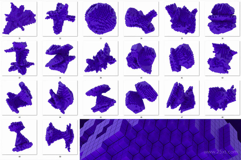50 Pixel 3D Shapes 2.jpg