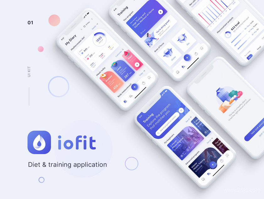 ioFit - Diet & Training App UI Kit 5.jpg