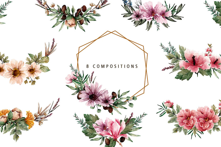  Floral Botanical Watercolor Set 6.jpg