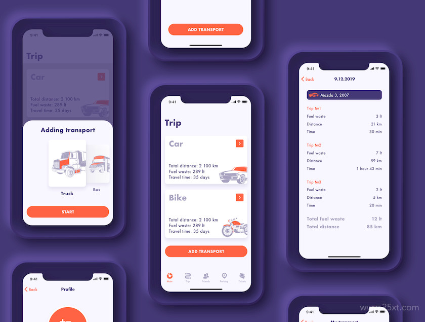 UI Kit for fuel tracker and parking app 4.jpg