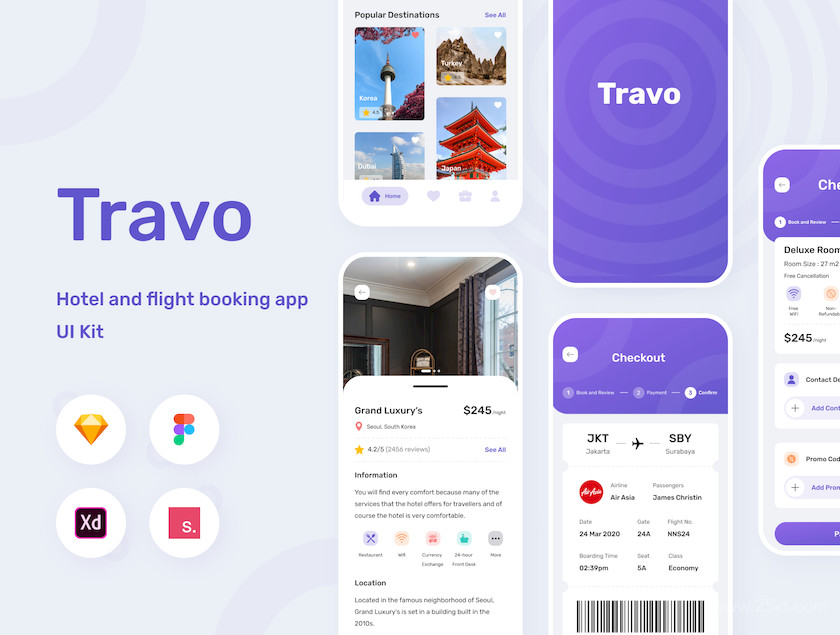 Travo Apps - UI KIT for Travel Flight and Hotel 3.jpg