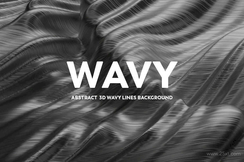 Abstract 3D wavy Lines Background - Silver Color 1.jpg