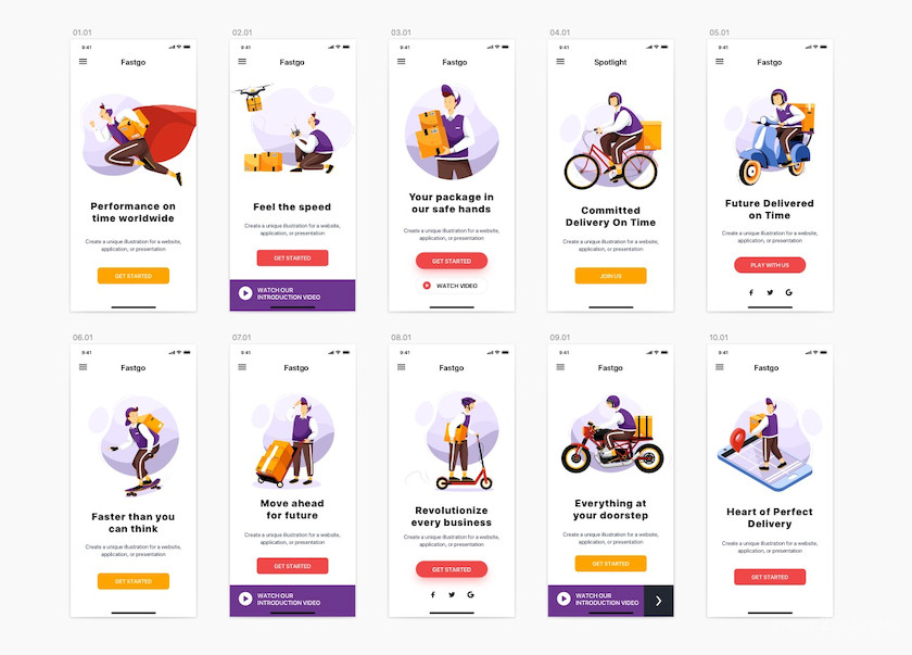 FASTGO - Delivery Service UI Kit1.jpg