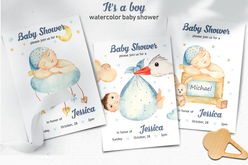 It’s a boy watercolor clipart, cards, patterns 9.jpg