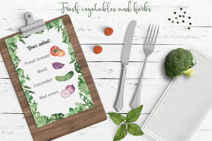 Watercolor vegetables and herbs Collection clipart4.jpg