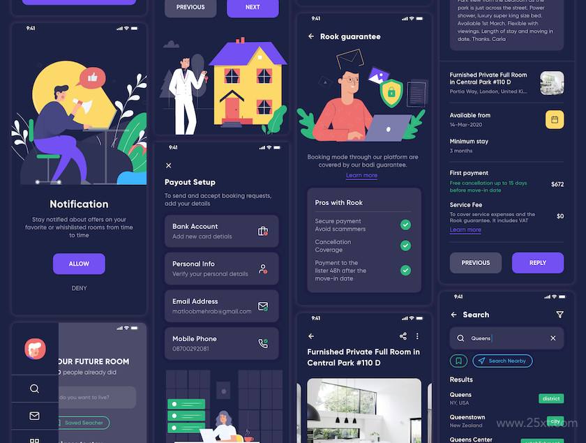 Rook - Room Booking and Real-Estate App UI Kit 5.jpg