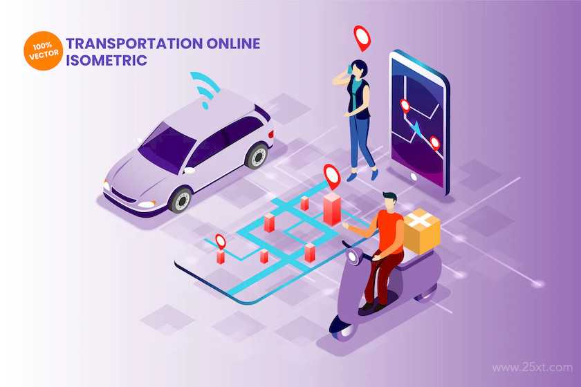 Isometric Transportation Online Vector.jpg