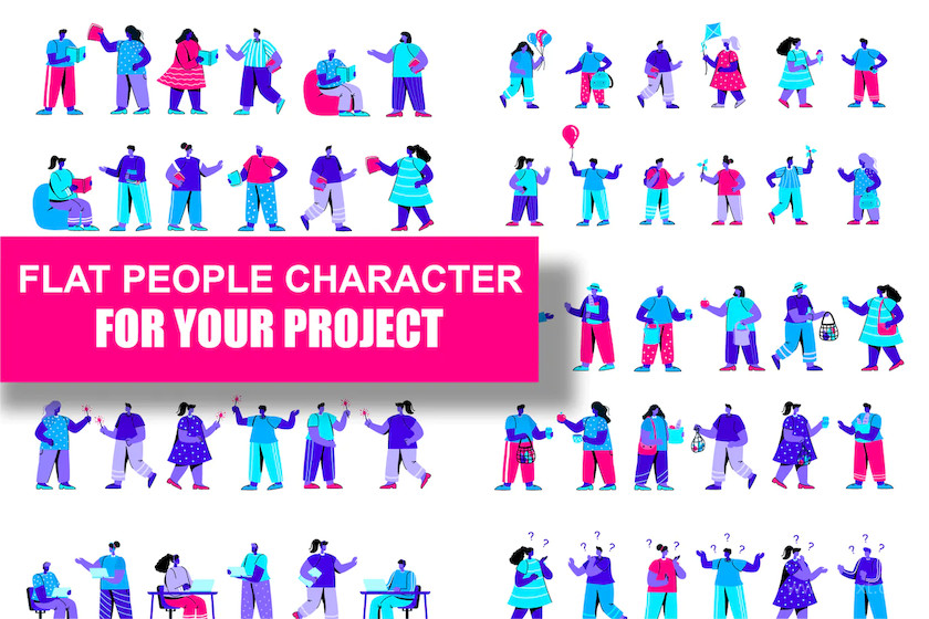 Collection Flat Blue People Character 2.jpg
