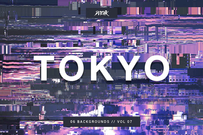483353 Tokyo City Glitch Backgrounds Vol. 07 1.jpg