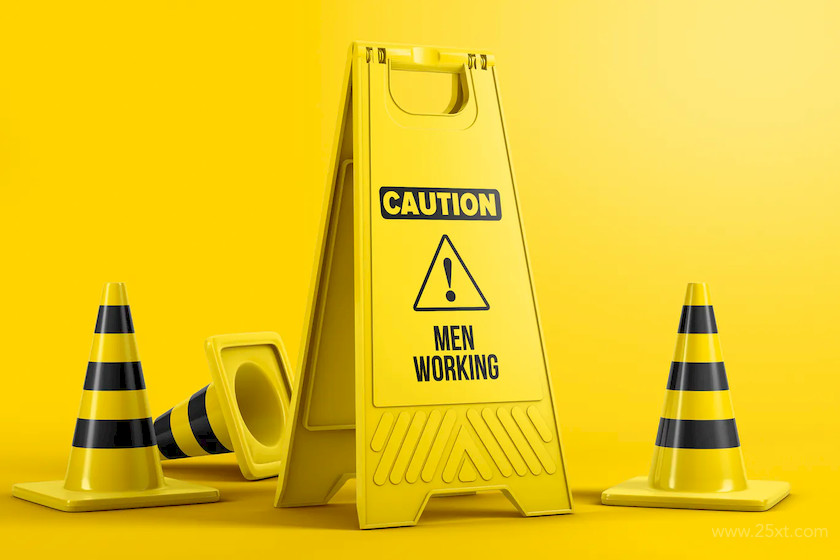 483366 Plastic Caution Floor Sign Board Mockup5.jpg