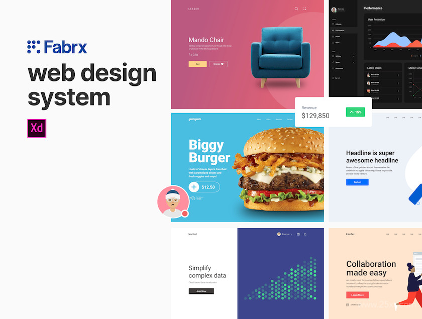 483391 Fabrx Web Design System for Adobe XD 6.jpg