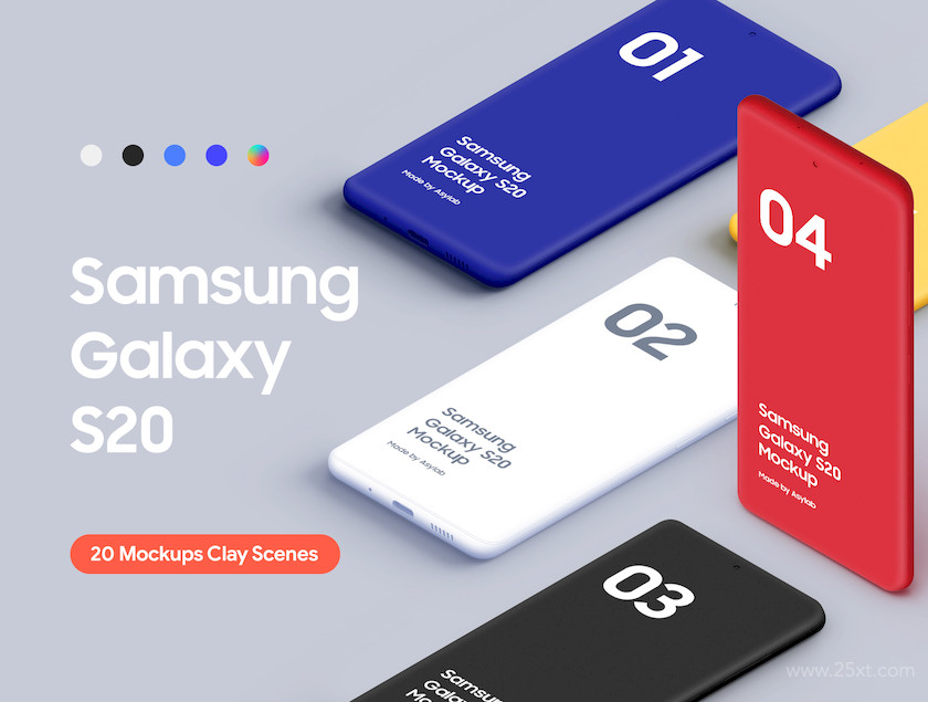 483395 Samsung Galaxy S20 - 20 Clay Mockups 1.jpg