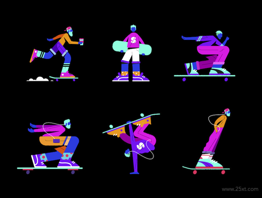 483410 Neon skaters set2.jpg