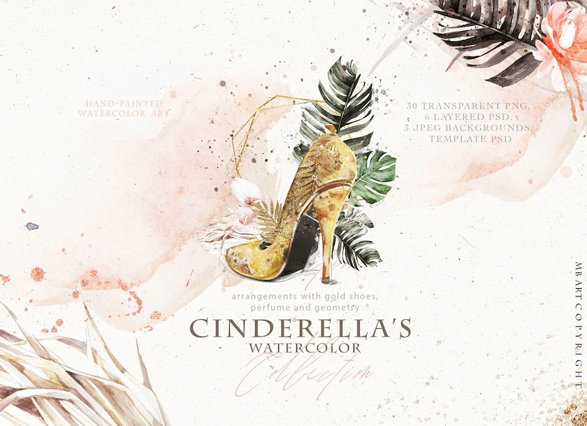 483416 Cinderella's shoe watercolor 9.jpg