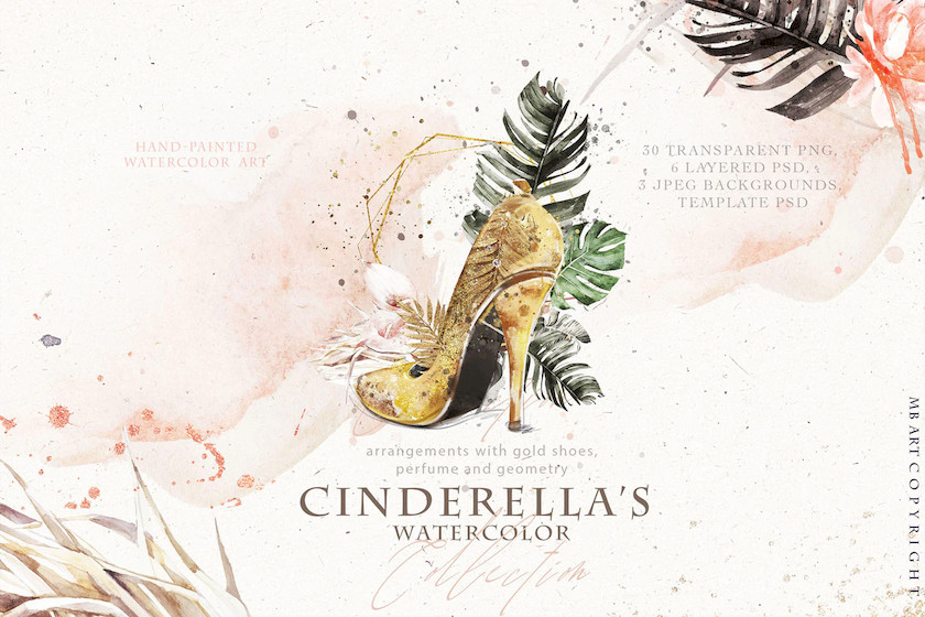 483416 Cinderella's shoe watercolor 5.jpg