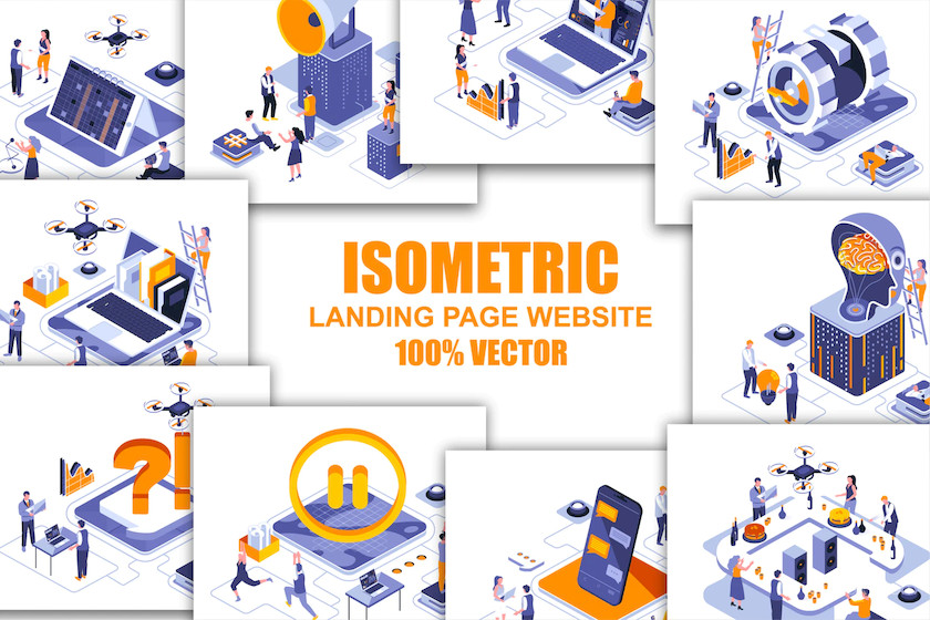 483467 Collection Flat Isometric Banner Flat Concept3.jpg