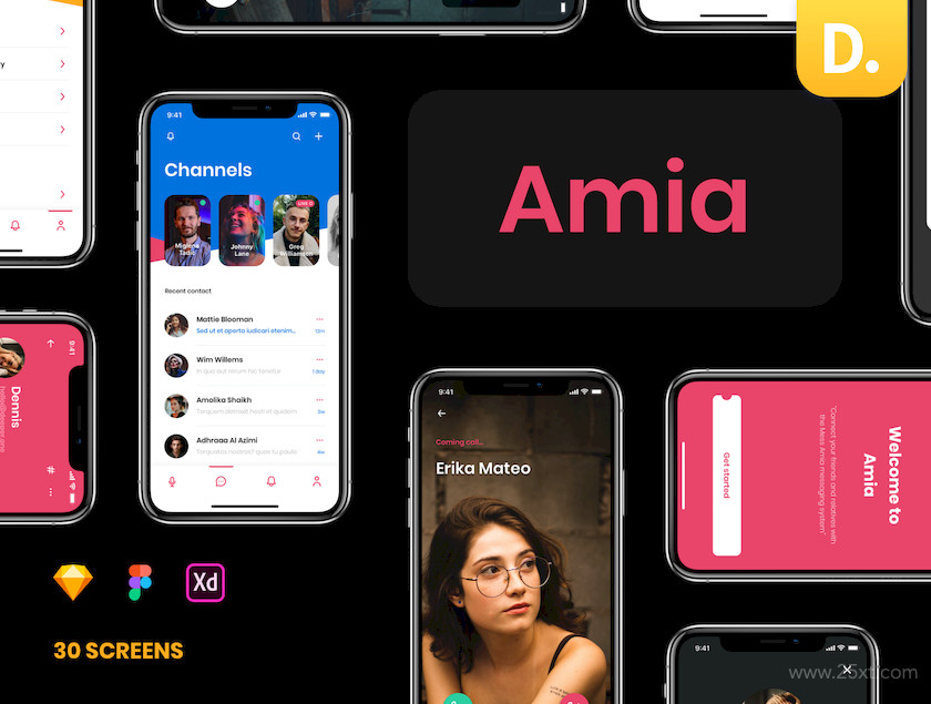 483475 Amia - Messaging App UI Kit8.jpg