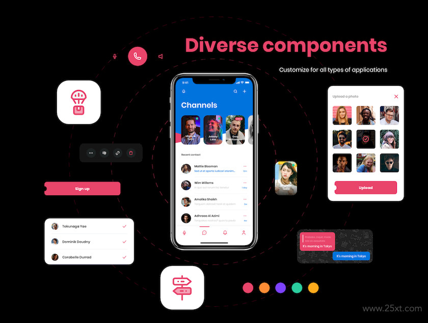 483475 Amia - Messaging App UI Kit5.jpg