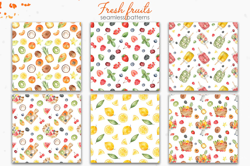 483557 Watercolor fruits and berries Clipart3.jpg